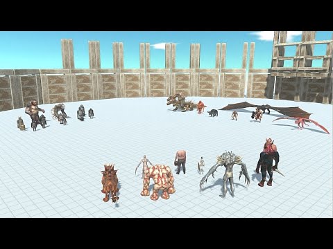 INFERNALS VS FANTASY VS MUTANT PRIMATES - Animal Revolt Battle Simulator