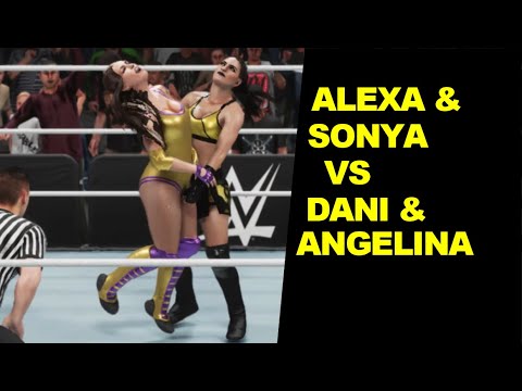 WWE 2K19 Alexa Bliss & Sonya Deville vs Dani Riley & Angelina Ventura - Tag Match