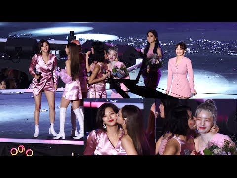 191004 TWICE 트와이스 Member Kiss 멤버 뽀뽀 Ending Music Bank 뮤직뱅크 강릉 4K 직캠 fancam