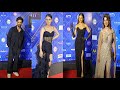 Rakul Preet Singh Radhika Madan Sana Raees Khaan Mohit Raina At Red Carpet Of Iconic Gold Awards