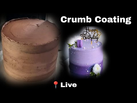 Cook with Sanika is live chocolate cake crumb coating 🍰🎂
