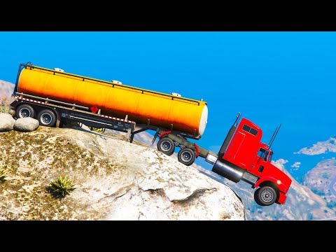 GTA 5 Crashes Compilation - Mountain Truck CRASH TEST #2