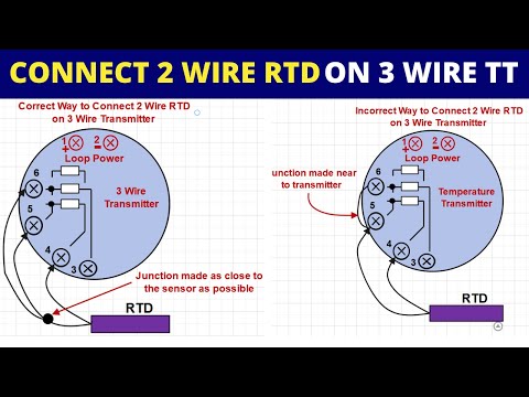 Two Wire RTD connections with 3 Wire Temperature Transmitter & 4 Wire Temperature Transmitter