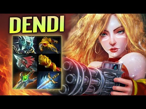 Dendi [Lina] Incredible Midlane Skills machine Gun - Dota 2 Pro