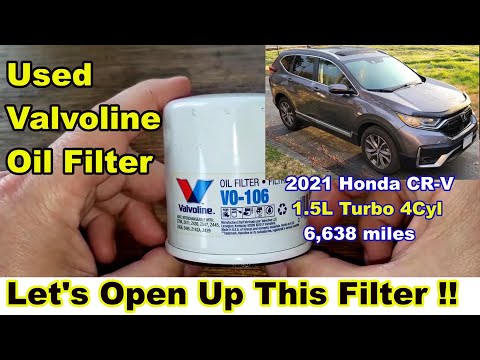 Valvoline Oil Filter VO-106 Used Valvoline Oil Filter Cut Open