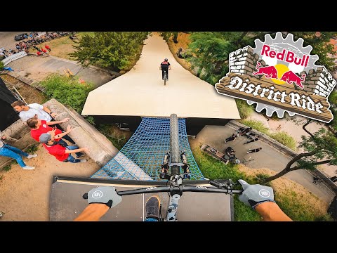 HUGE URBAN MTB SLOPESTYLE COURSE! - RedBull DISTRICT RIDE 2022 Part1