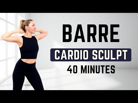 🔥40 Min BARRE CARDIO HIIT🔥No Jumping🔥All Standing Sculpt & Fat Burn Workout | No Equipment🔥💪🩰