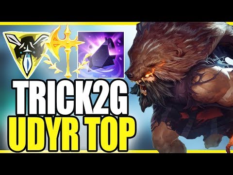 TRICK2G UDYR TOP BUILD! SLAPPING YASUO LEFT AND RIGHT! - League of Legends
