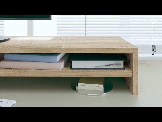 Video Teaser für 800336 vidaXL Monitor Stand Sonoma Oak 100×24×13 cm Engineered Wood