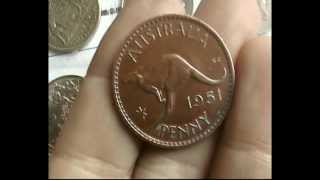 1951 ONE  PENNY Aust (KING GEORGE VI-kangaroo) MINT-GEM coin-FOR SALE