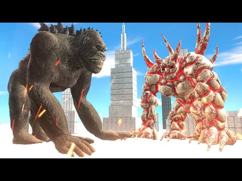 NEW UPDATE LAVA GOLEM vs KONGZILLA - Animal Revolt Battle Simulator #44