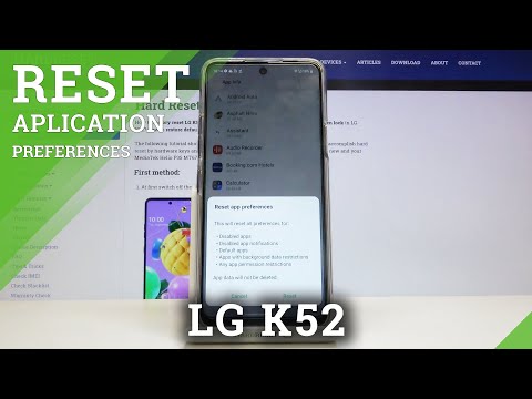 How to Reset App Settings in LG K52 – Restore App Defaults