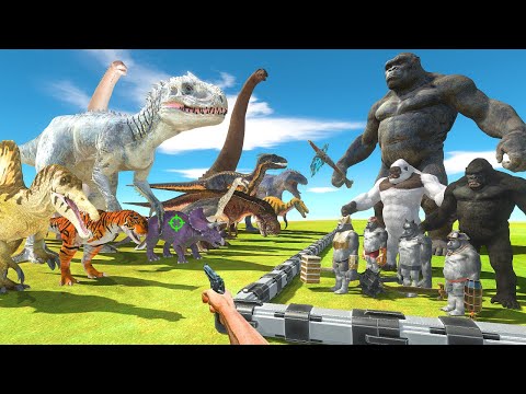 FPS Avatar Rescues Mutant Primates and Fights Dinosaurs - Animal Revolt Battle Simulator