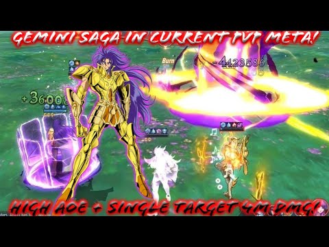 Saint Seiya: Awakening (KOTZ) - Gemini Saga in Current PvP Meta! High AOE and Single Target 4M DMG!?