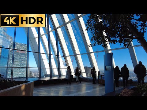 Sky Garden London - An Early Morning Tour on a gloriously sunny winter day | 4K HDR