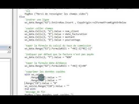 Excel VBA 210 Utilisation de WITH