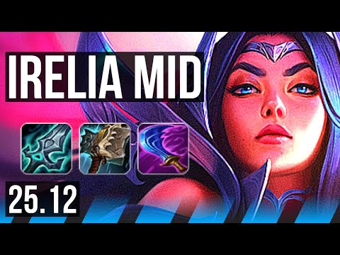 IRELIA vs AKALI (MID) | 9 solo kills, 500+ games, Dominating | KR Master | 25.12