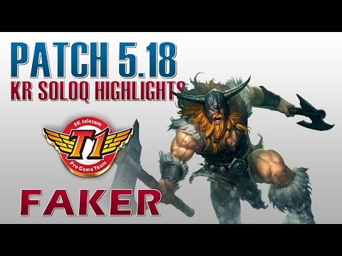SKT T1 Faker - Olaf Mid Lane - KR SoloQ Highlights