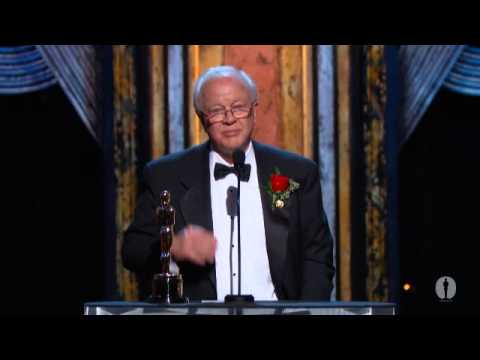 Douglas Trumbull receiving the Gordon E. Sawyer Award