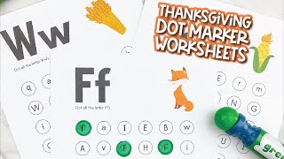 Thanksgiving Do A Dot Printables
