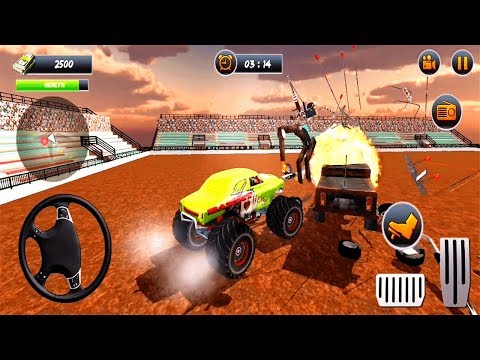 Monster Truck Demolition Derby Games：Extreme Stunts By Virtual - Android Gameplay