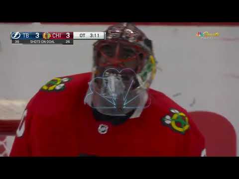 Insane OT sequence from Chicago Blackhawks vs. Tampa Bay Lightning game...