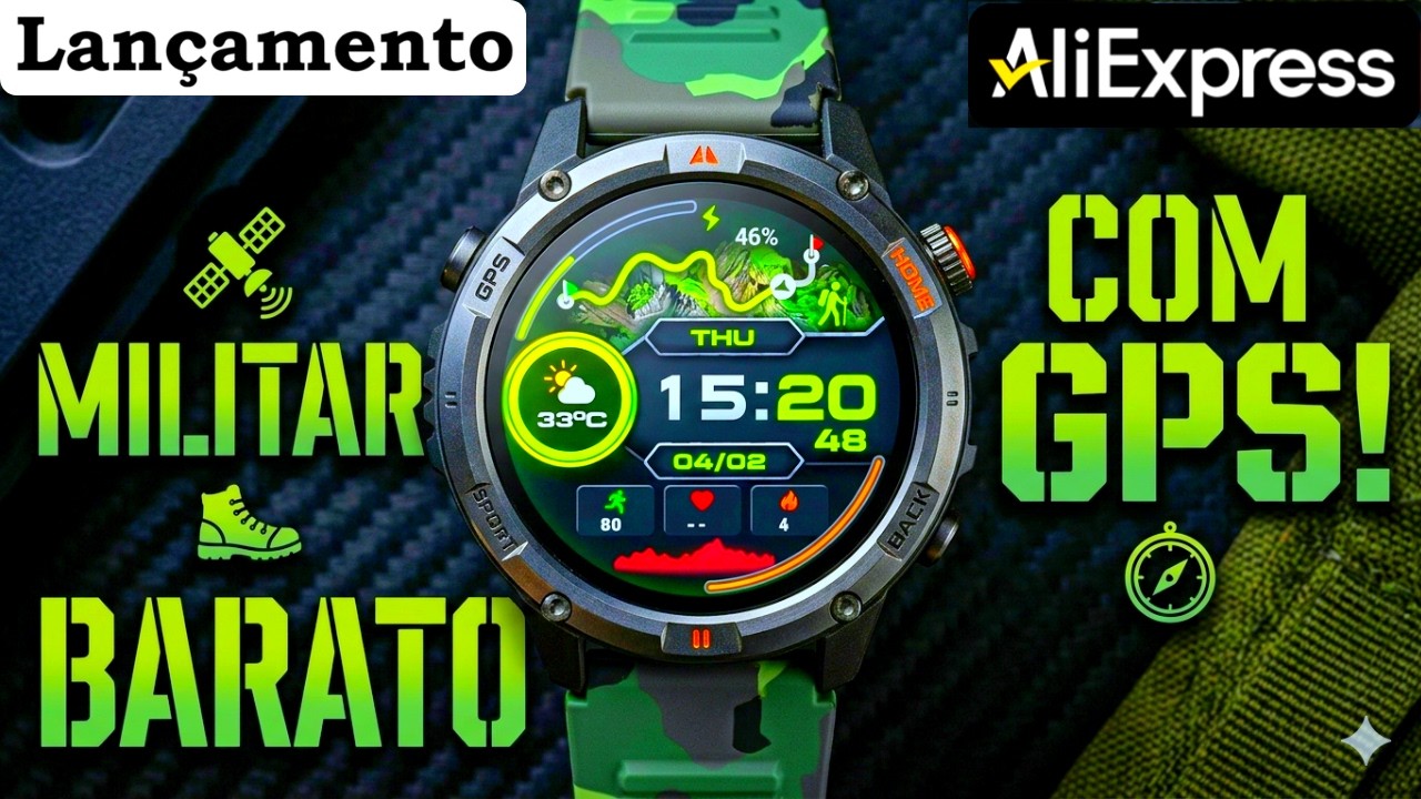 Miniatura da avaliação em vídeo de Relógio Inteligente Blackview Militar