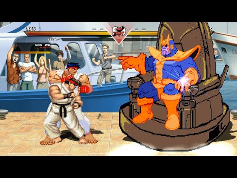 RYU & SHIN RYU vs THANOS - High Level Awesome Fight!
