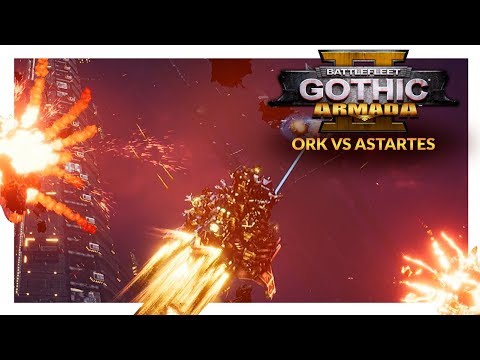 BATTLEFLEET GOTHIC ARMADA 2 | BOARDIN' BOYZ - Ork vs Astartes (Ranked 1v1)