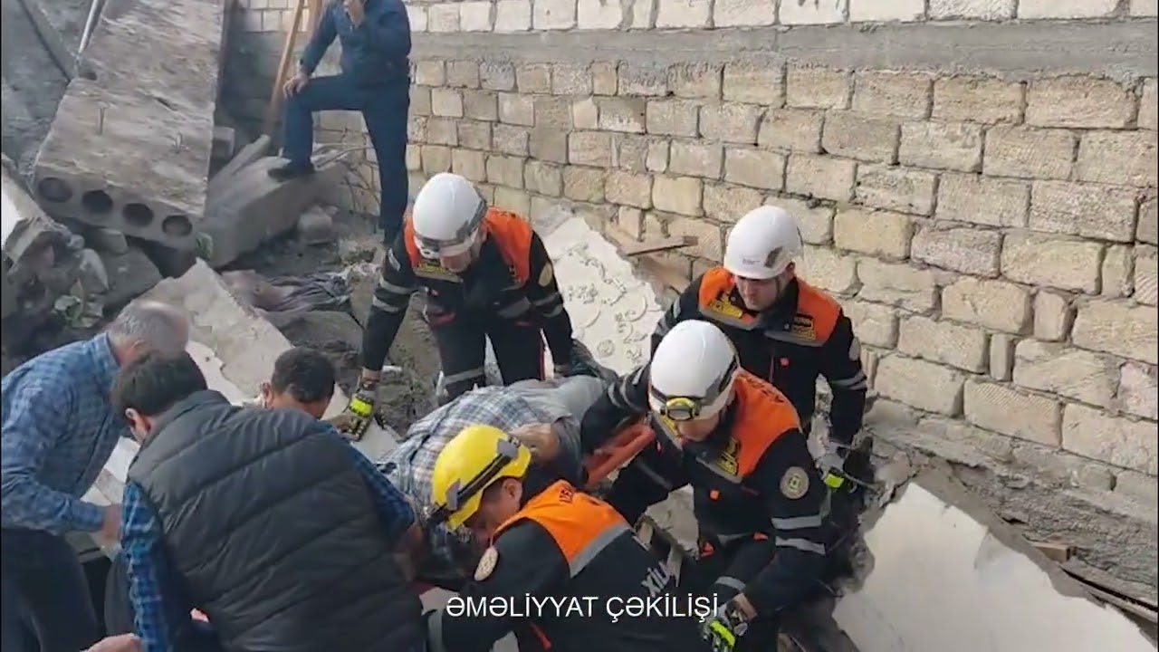 Suraxanıda fərdi yaşayış evində uçqun olub, ölən var VİDEO