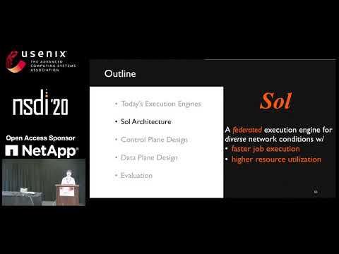 NSDI '20 - Sol: Fast Distributed Computation Over Slow Networks