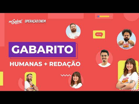 Gabarito ENEM 2021 - 1º DIA (Humanas+Redação) | Operação ENEM 2021 Me Salva! | #mesalvanoenem