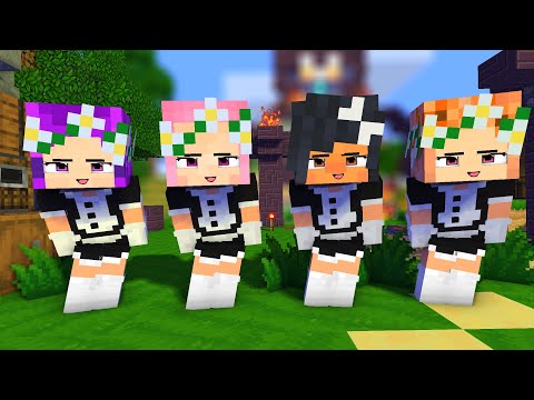 POI POI COUPLE MAID APHMAU CUTE  FRIENDS ZOEY, KC AND MIA - MINECRAFT ANIMATION #shorts