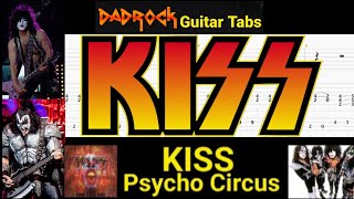 Psycho Circus - KISS - Guitar + Bass TABS Lesson
