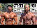 Street Workout For Mass | No Weights Upper Body Workout