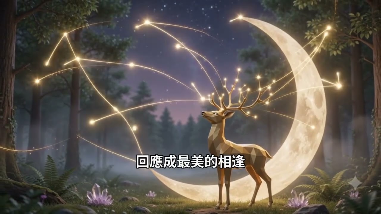 金鹿與那輪彎月