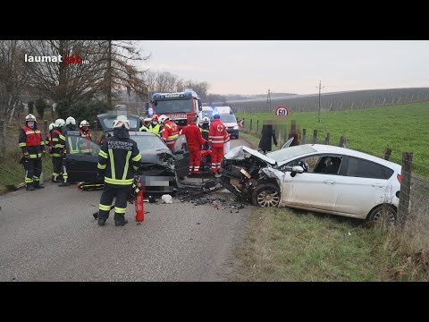 Frontalkollision bei Buchkirchen fordert zwei Verletzte