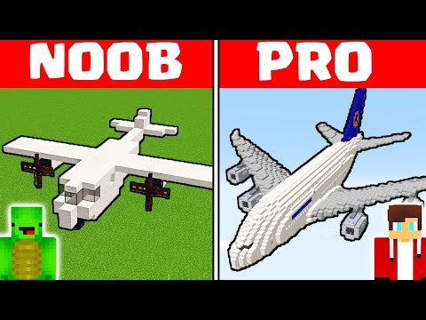 Hypercow - Minecraft NOOB vs PRO: PLANE HOUSE CHALLENGE - Mikey vs JJ (Maizen Parody)