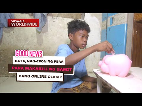 Bata, nag-ipon ng pera para makabili ng gamit pang online class! | Good News