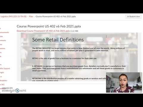 Logistics L2 US402 Demonstrate Knowledge of the Retail Sector Part1