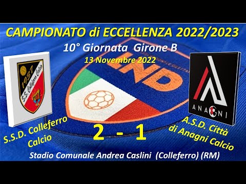 10° Giornata Campionato di Eccellenza Girone B (SSD Colleferro Calcio - ASD Città di Anagni Calcio)