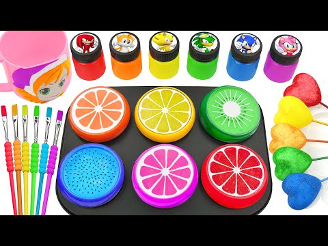 Oddly Satisfying Video l Making DIY Real Top Sounds Crunch Lollipops Glitter SPRUNKI Miixing ASMR