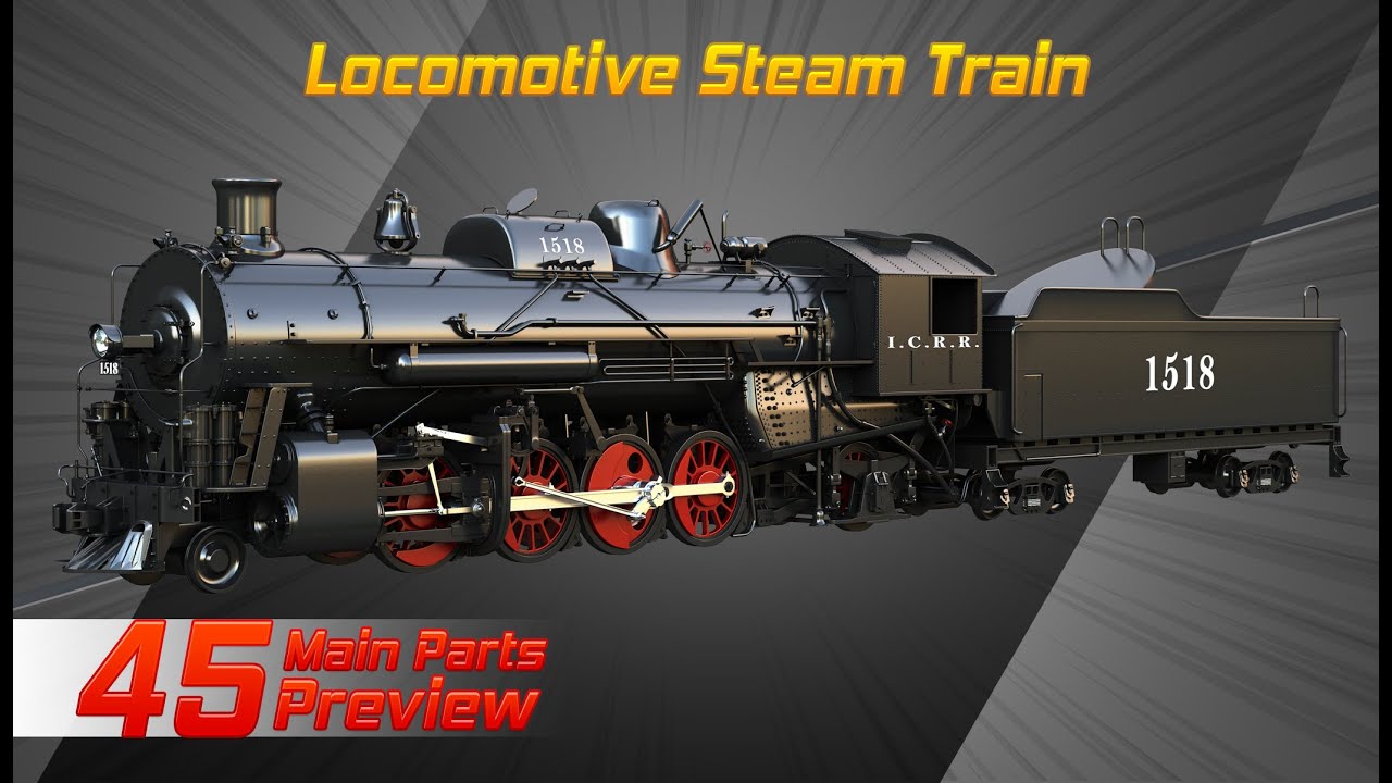 1815 Locomotive Steam Train 3D Model