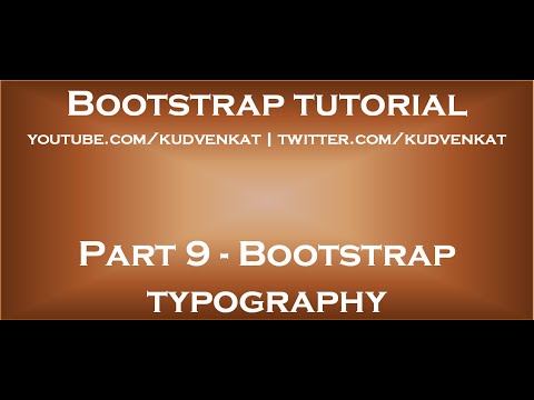 Bootstrap typography