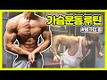 10KG찌우고 볼륨위주 가슴운동 루틴! (포징)
