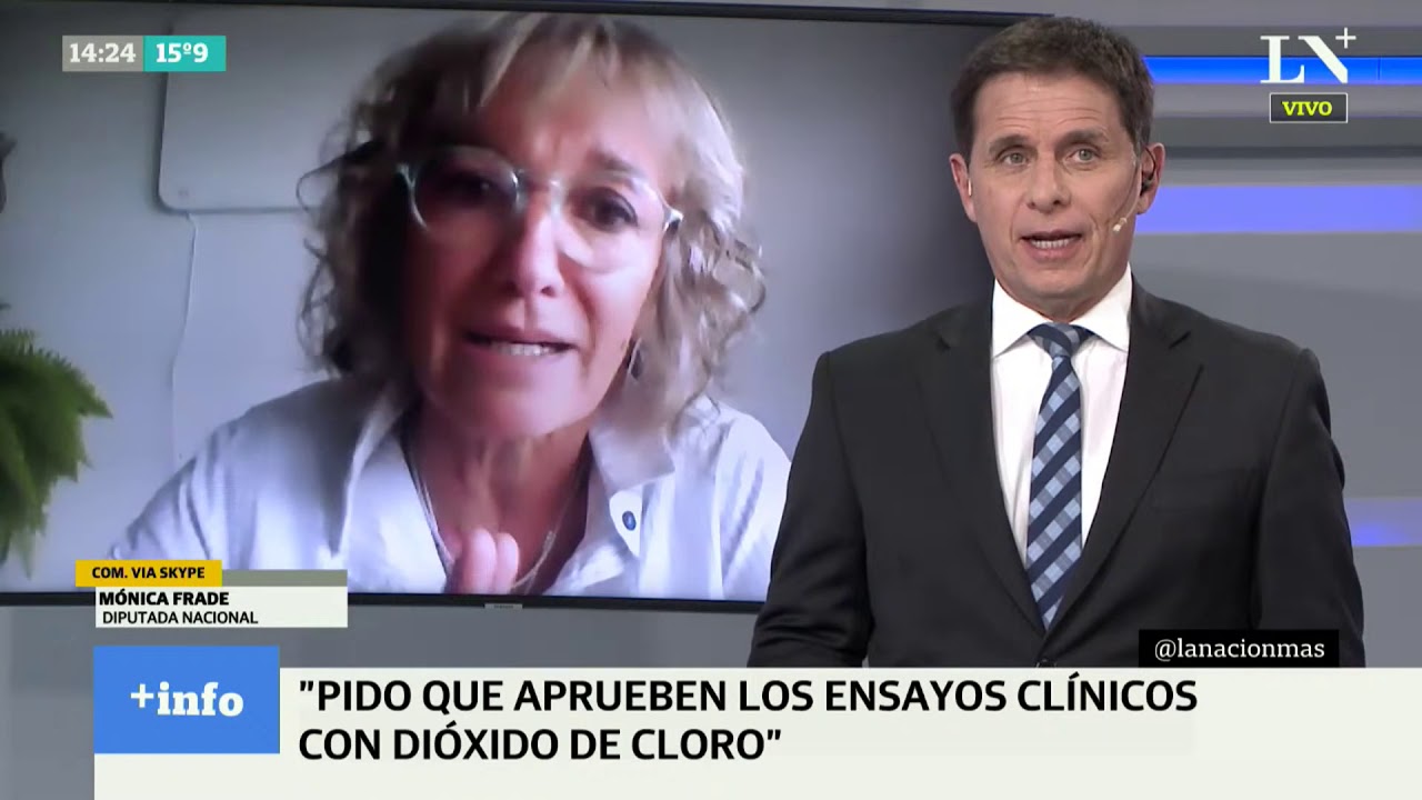 Coronavirus. Mónica Frade, diputada: "Pido que aprueben los ensayos clínicos con dióxido de cloro"