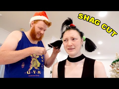 my husband gives me a shag cut :')
