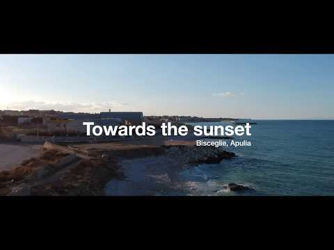 Bisceglie Coast to Coast - Towards the sunset - Drone Aerial Video