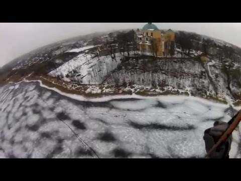 Trzemeszno 09 01 2016 Zimowy lot nad miastem.