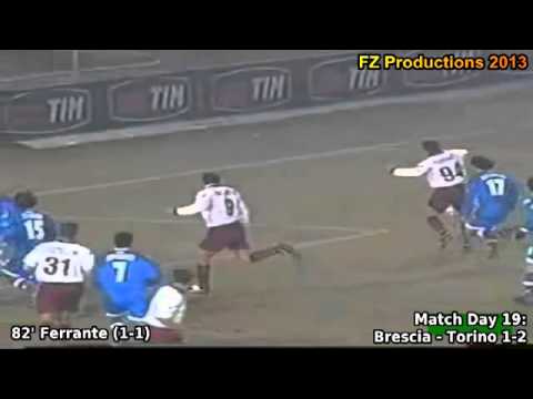 Serie A 2001-2002, day 19: Brescia - Torino 1-2 (Ferrante goal)